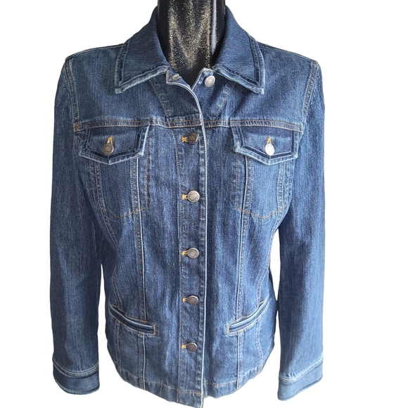 Jones New York denim jacket M - Picture 1 of 7